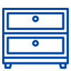 blaues Icon Möbel und Küchen